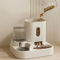 Distributeur automatique de nourriture et fontaine d'eau pour chiens et chats