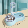 Distributeur 2-en-1 avec fontaine d'eau pour chiens et chats