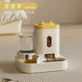 Distributeur automatique de nourriture et fontaine d'eau pour chiens et chats