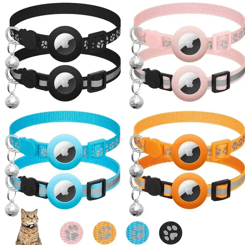 Collier réfléchissant pour chat compatible avec un Apple AirTag