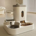 Distributeur automatique de nourriture et fontaine d'eau pour chiens et chats