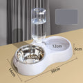 Distributeur 2-en-1 avec fontaine d'eau pour chiens et chats