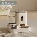 Distributeur automatique de nourriture et fontaine d'eau pour chiens et chats